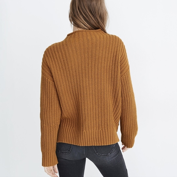 Madewell Mockneck Side-Button Pullover Sweater XXS - Picture 4 of 8